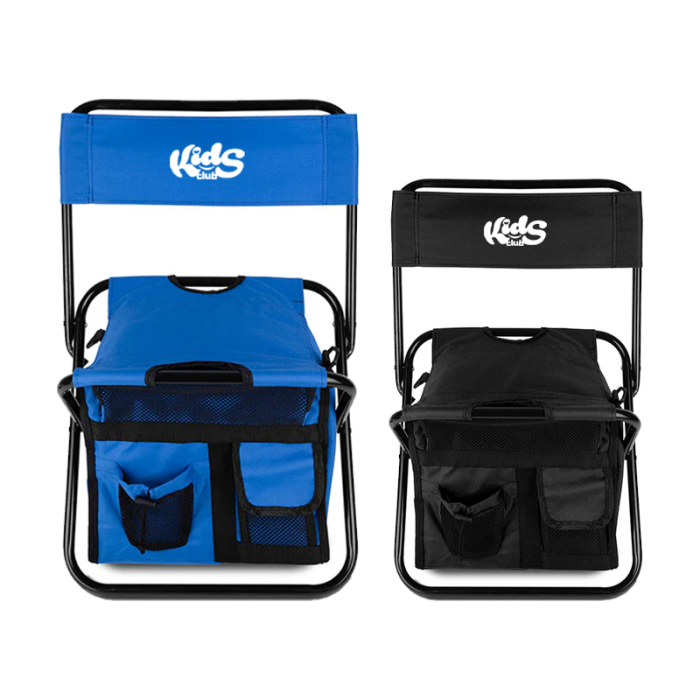 Imprinted Folding Chairs with 24 Can Cooler Bag & Pockets