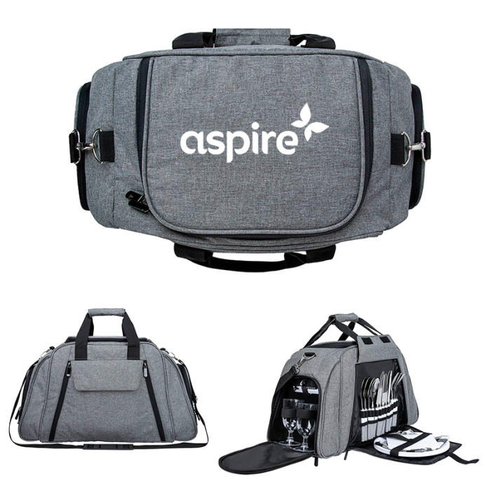 Imprinted Genoa 4 Person Picnic Duffel Cooler Bags