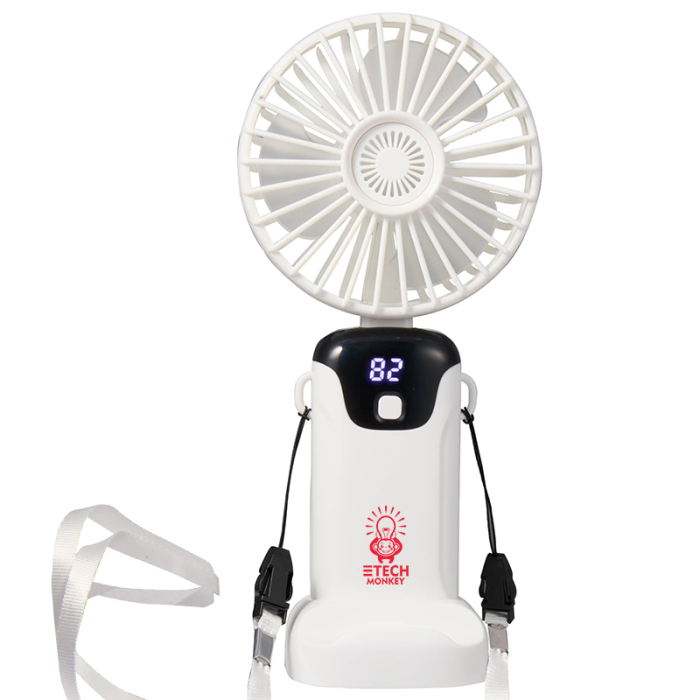 Imprinted Rechargeable 100 RABS Personal LED Fans