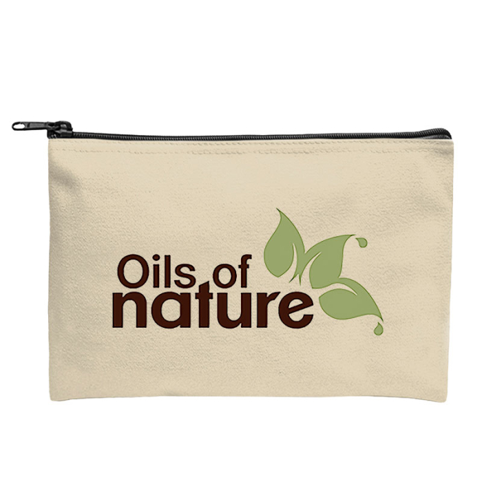 Imprinted Recycled Canvas Zippered Pouches