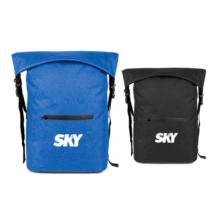 Imprinted Westport RPET Heather Water Resistant Backpacks