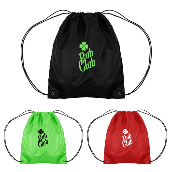 Personalized 210D Polyester Drawstring Backpacks
