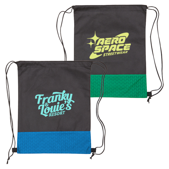 Personalized Pathway Non-Woven Drawstring Backpacks