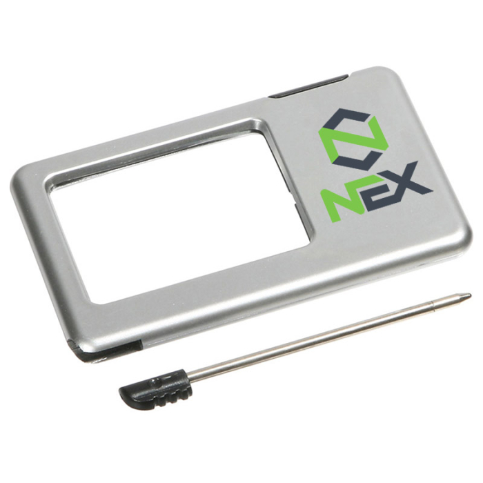 Personalized Silver Thin Light-Up Magnifiers