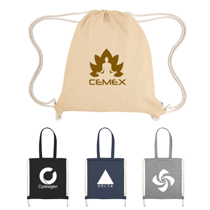 Promotional Arden Recycled Cotton Drawstring Bags