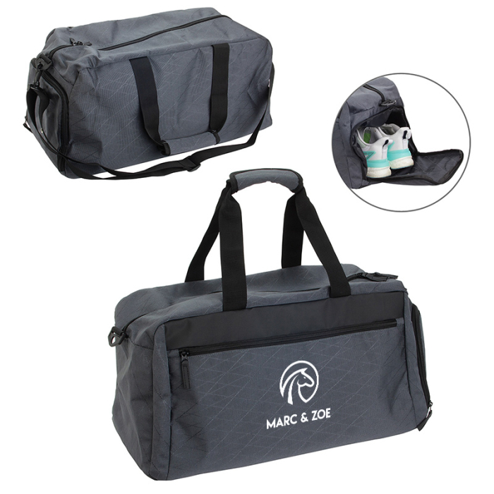 Promotional Diamondback Heathered Polycanvas Travel Duffels