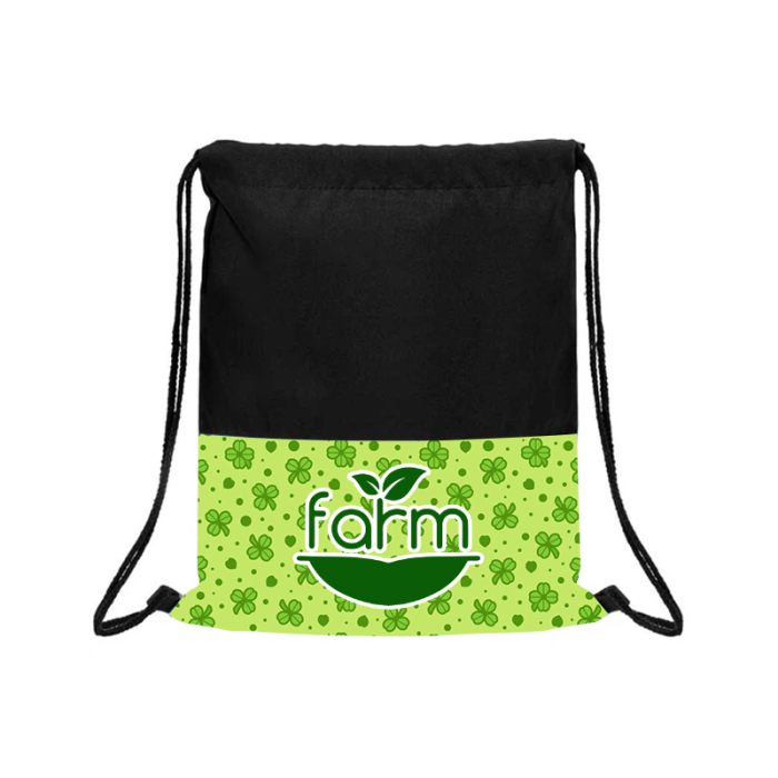 Promotional Dye Sublimation 300D RPET Drawstring Backpacks