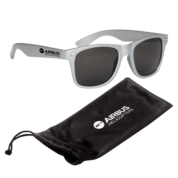 Promotional Malibu Sunglasses with Microfiber Pouches
