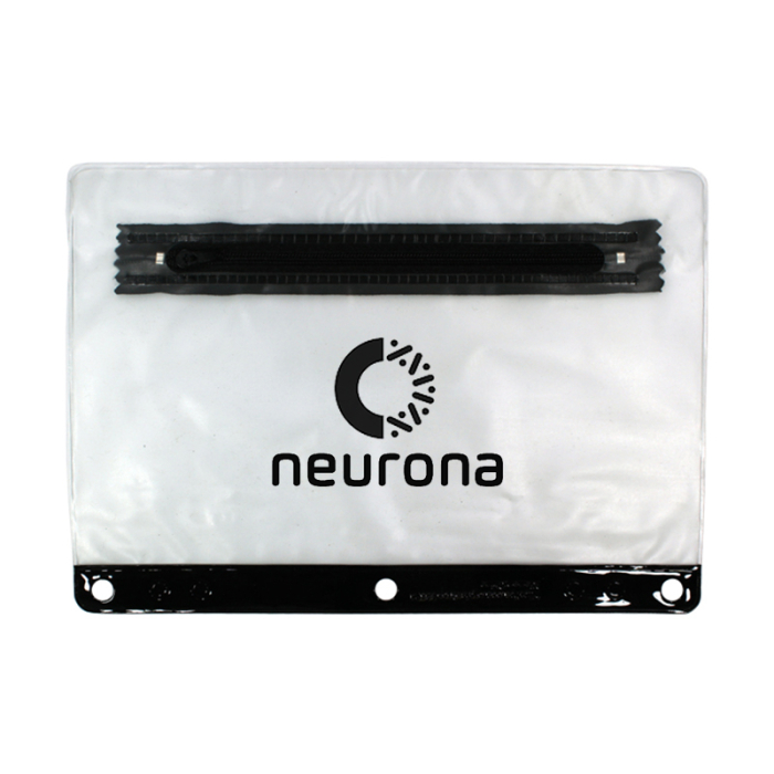 Promotional Translucent Vinyl Zippered Packs with Colored Trim