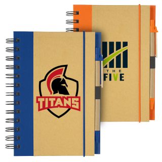 Eco-Inspired Spiral Notebooks and Pens