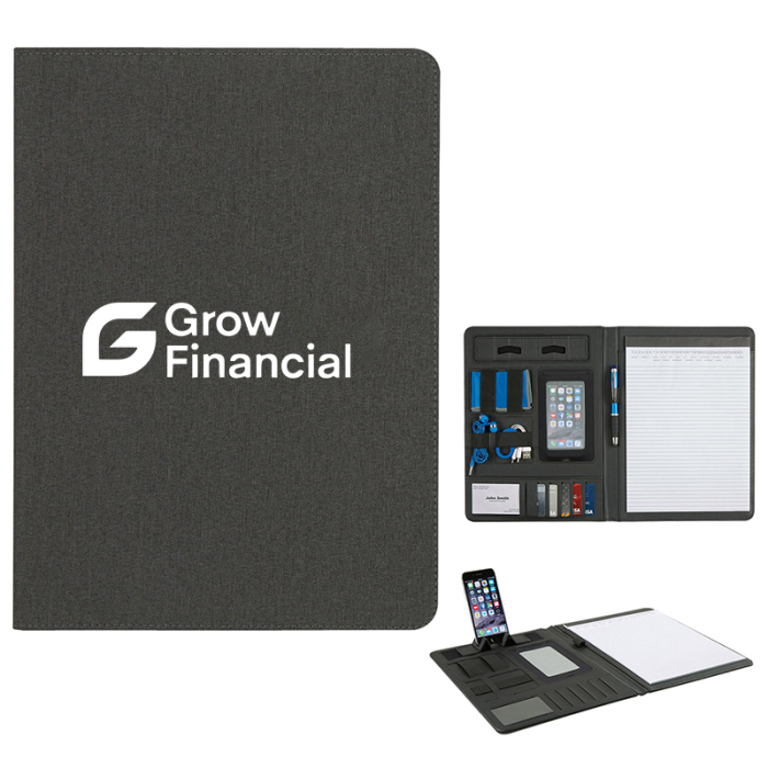 Custom Printed 8 1/2 x 11 Inch Heathered Padfolios