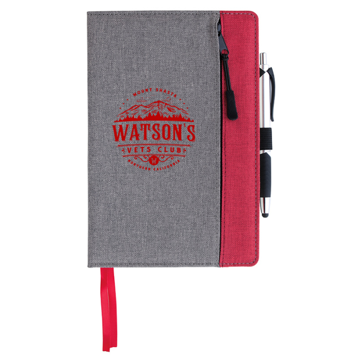 Custom Printed Front Zip Pocket Journals