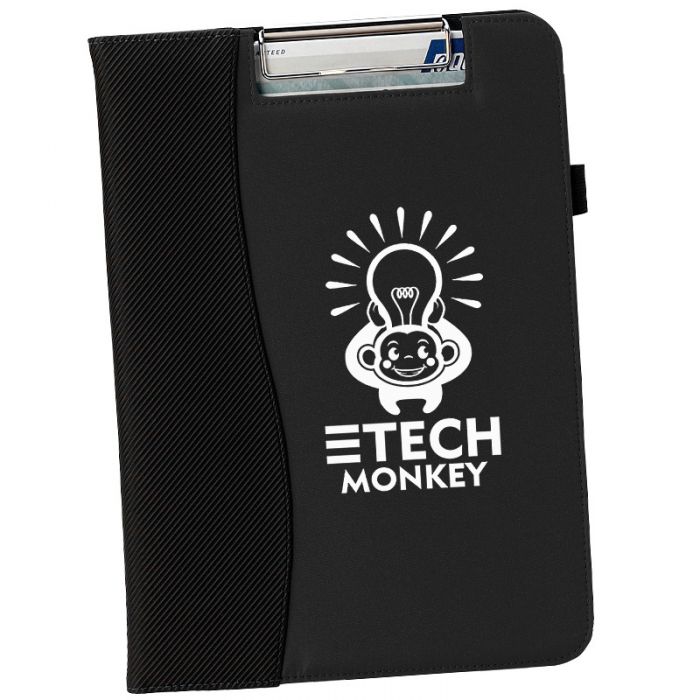Promotional Microfiber Clip Board with Embossed PVC Trim