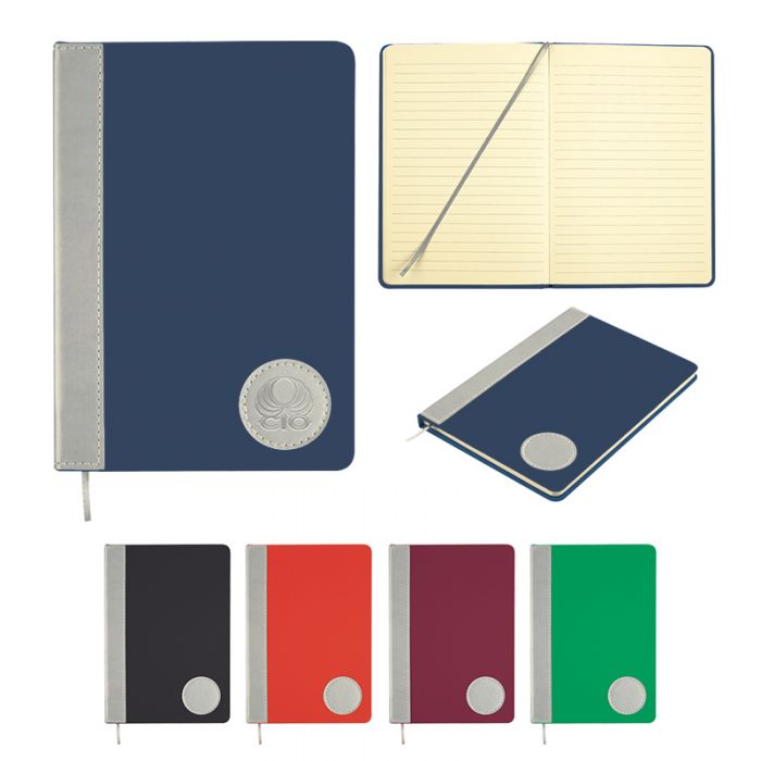 Promotional Silver Medallion Journal Notebooks