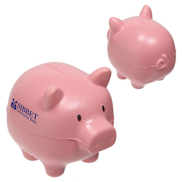 Custom Imprinted Piggy Bank Slo-Release Serenity Squishy Stress Relievers