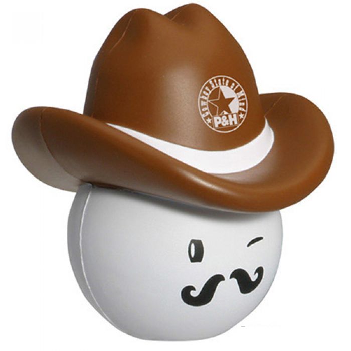 Promotional Cowboy Mad Cap Stress Relievers