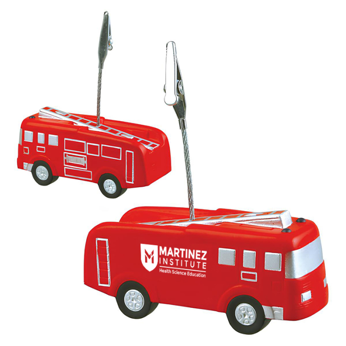 Promotional Fire Truck Stress Reliever Memo Holders