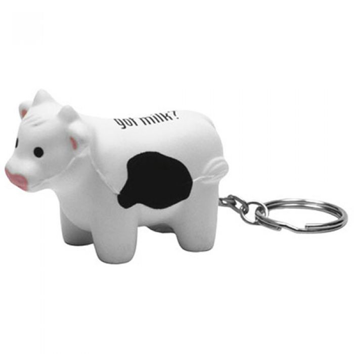 Promotional Milk Cow Stress Reliever Key Chains