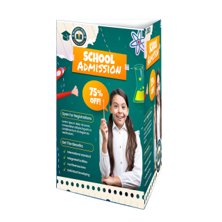 3 Panel 8.5x4 Inch Advertising Table Tents