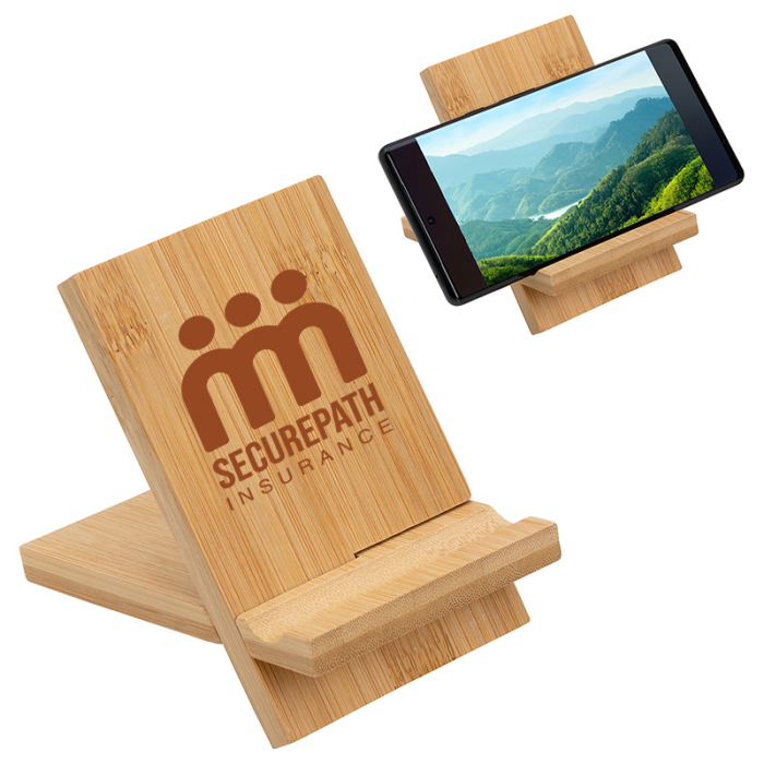 Custom FSC® Bamboo Portable Phone Stands
