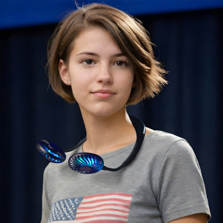 Hands Free Neck Fans with Mood Lights