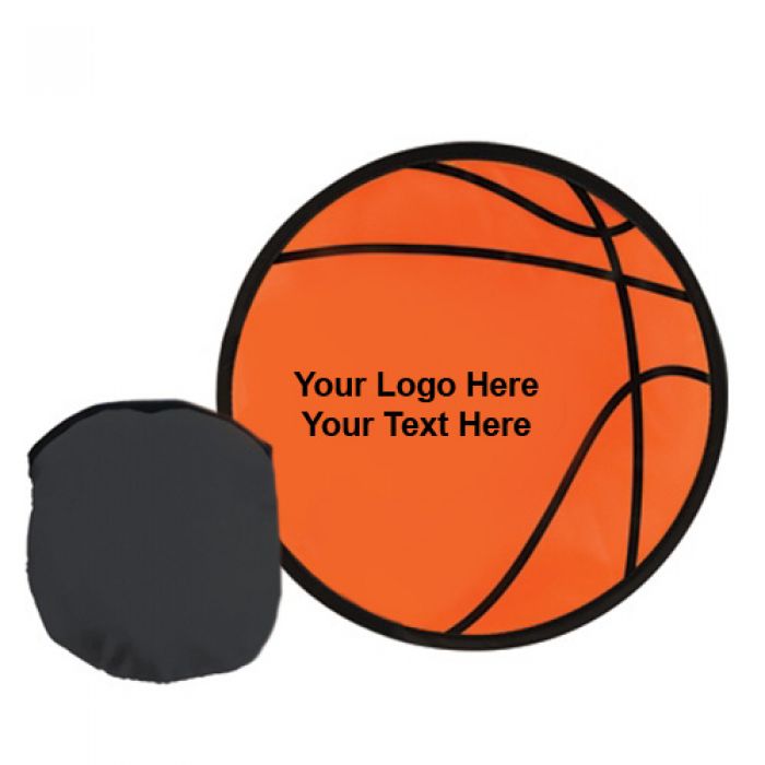 10.25 Inch Promotional Basketball Shaped Flying Disk with Pouch