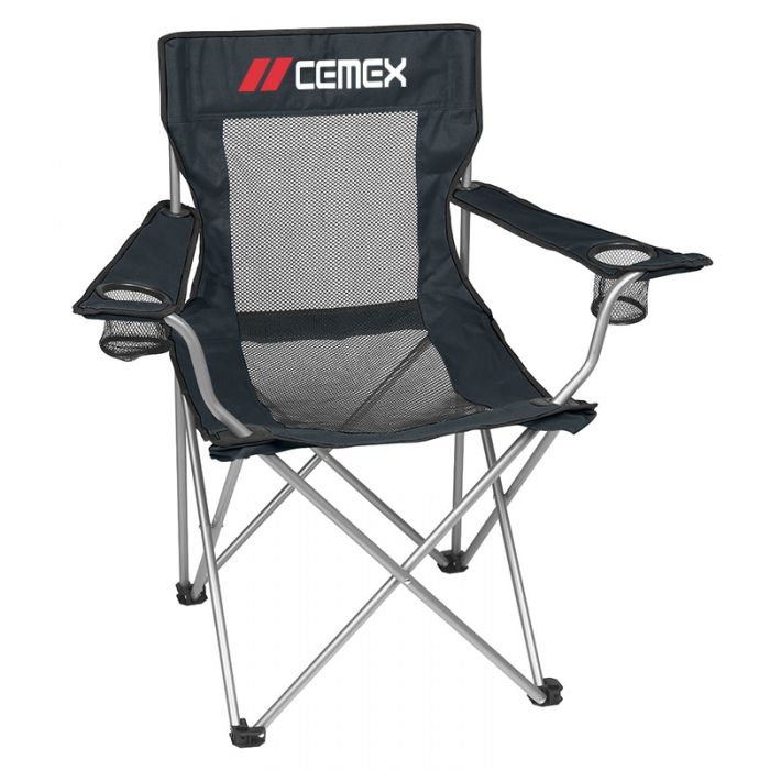 Personalized Logo Mesh Camping Chairs with Carrying Bags