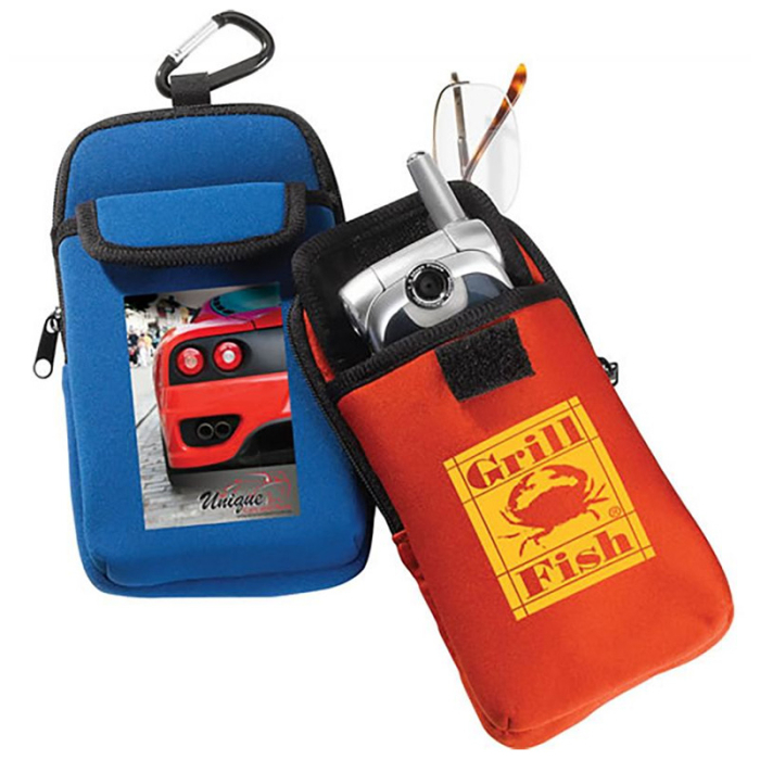 Custom Printed Full Color Electronic Holders with Carabiner