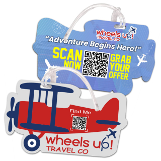 2.5x4.25 Airplane Shaped Full Color Double Sided Luggage...