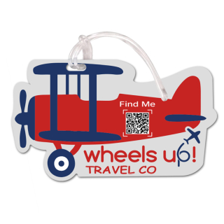 2.5x4.25 Airplane Shaped Full Color One Sided Luggage...