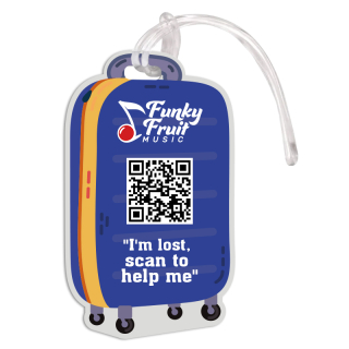 2.5x4.25 Bag Shaped Full Color One Sided Luggage Tags -...