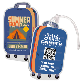 2.5x4.25 Bag Shaped Full Color Double Sided Luggage...