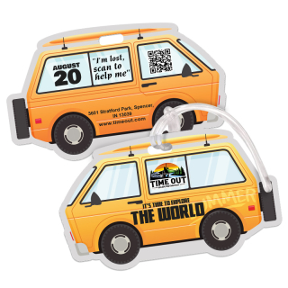 2.5x4.25 Van Shaped Full Color Double Sided Luggage...