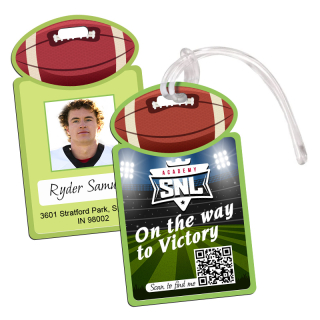 2.5x4.25 Rugby Shaped Full Color Double Sided...