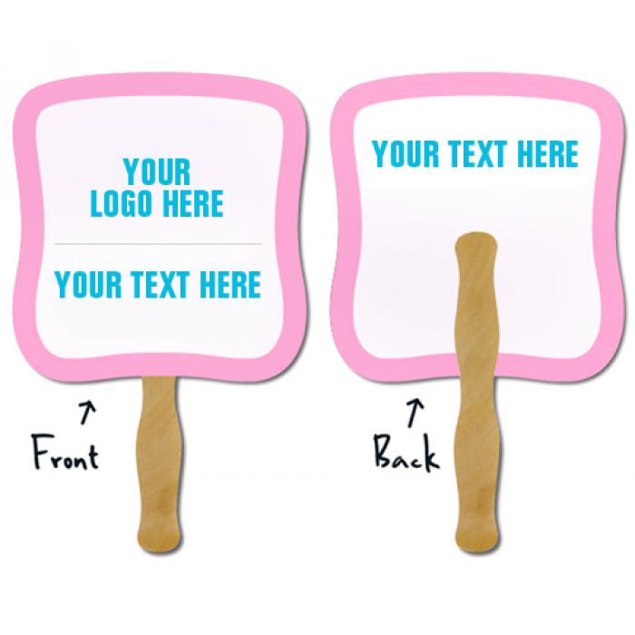 7.375x7.75 Inch Promotional Awareness Laminated Hand Fans