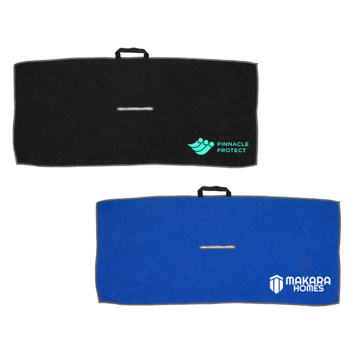 Custom Fairway Slit rPET Waffle Golf Towels