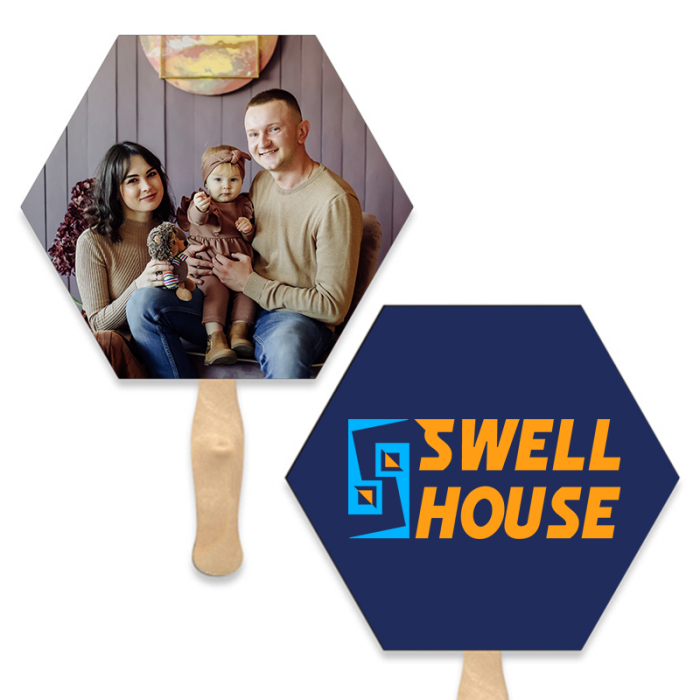 Custom Hexagon Shape Sandwich Fans