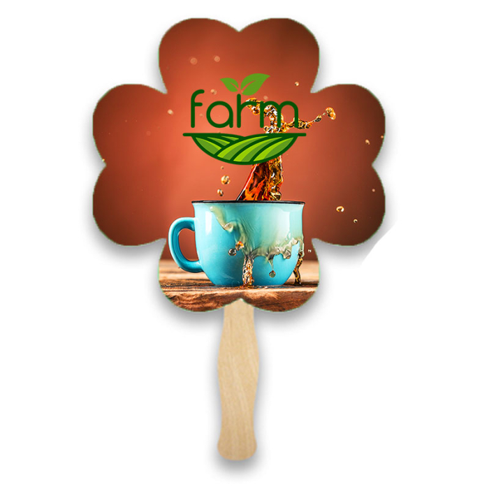 Custom Imprinted Clover Shape Sandwich Fans 