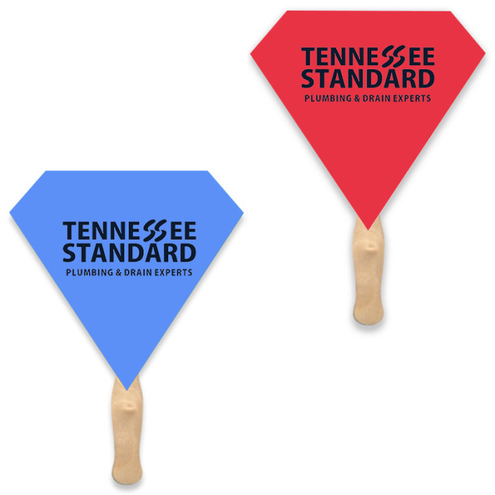 Custom Imprinted Gem Shape Sandwich Fans 
