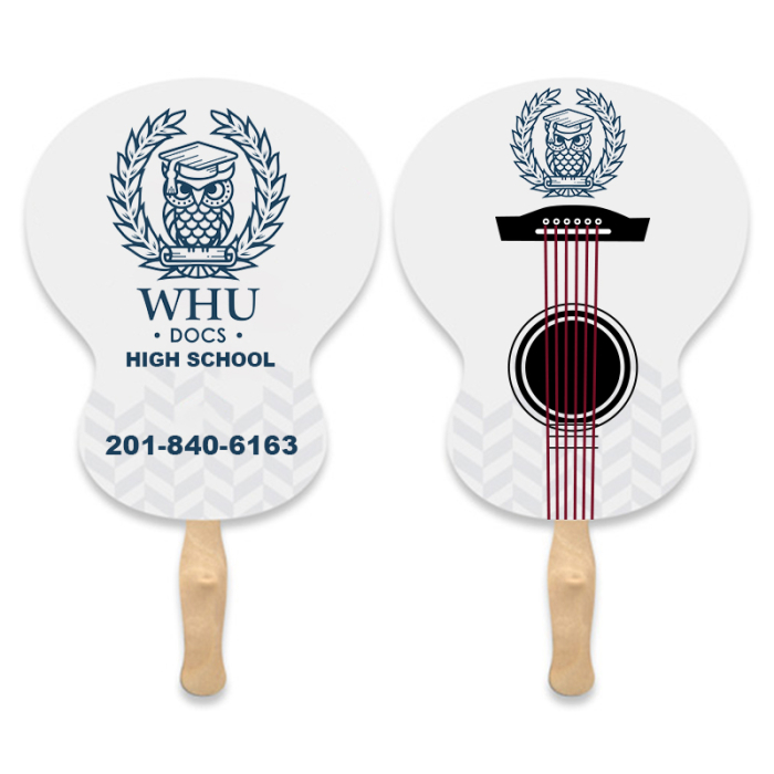 Custom Imprinted Guitar Shape Sandwich Fans