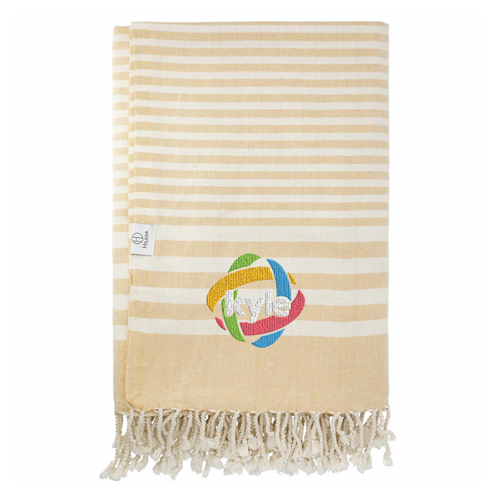 Custom Imprinted Hilana Upcycled Fethiye Throw Blankets