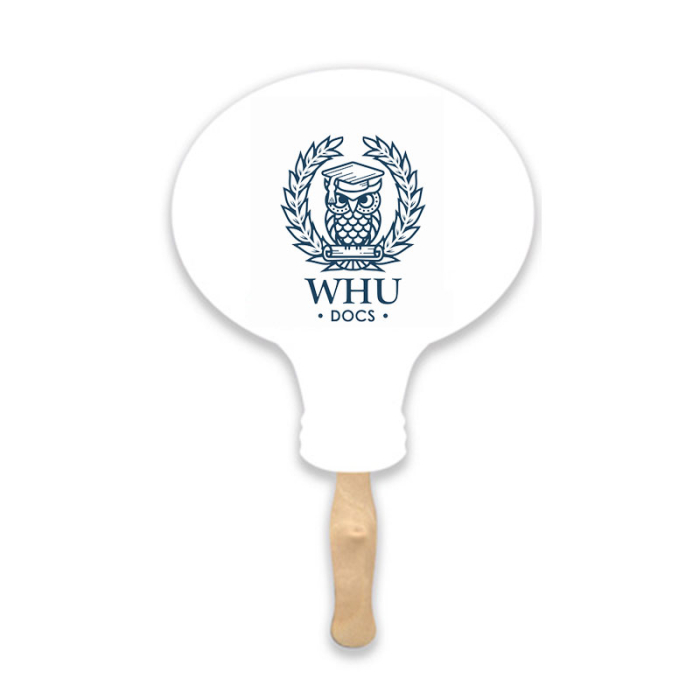 Custom Imprinted Lightbulb Lightweight Two Sided Single Paper Hand Fans 