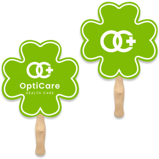 Clover Sandwich Hand Fans