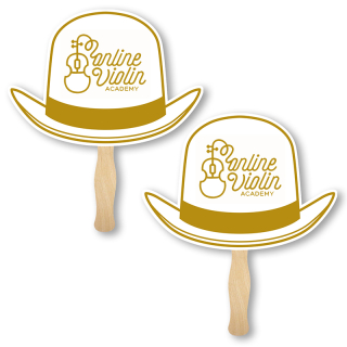 Derby Hat Sandwich Hand Fans