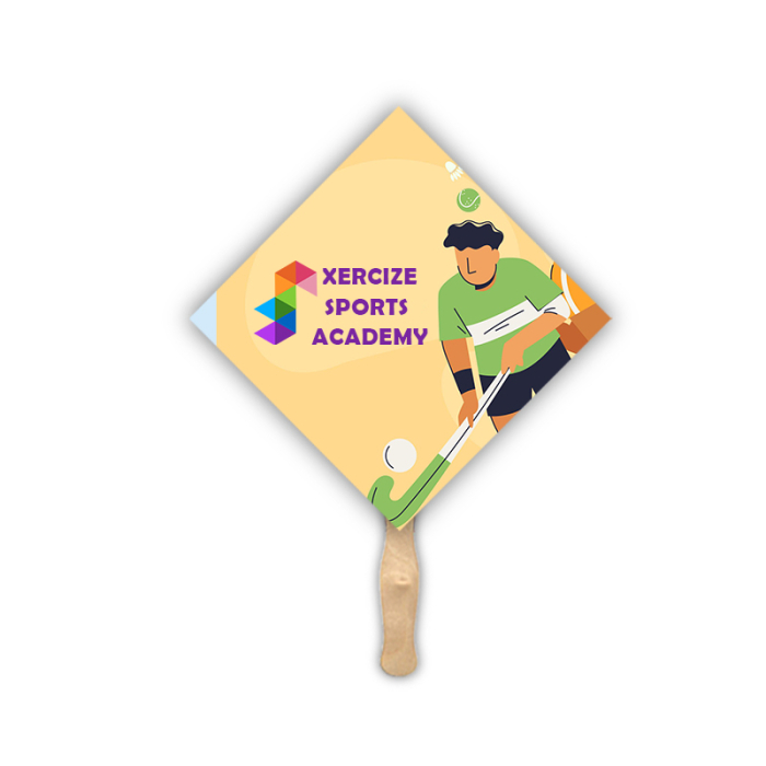 Custom Printed Diamond Shape Sandwich Fans 