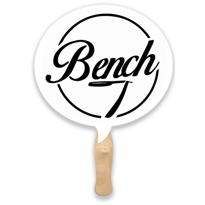 Custom Printed Lightweight Single Sided Bubble Shape Paper Hand Fans 