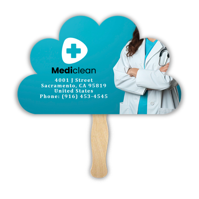 Custom Printed Lightweight Two Sided Single Paper Peacock Shape Hand Fans