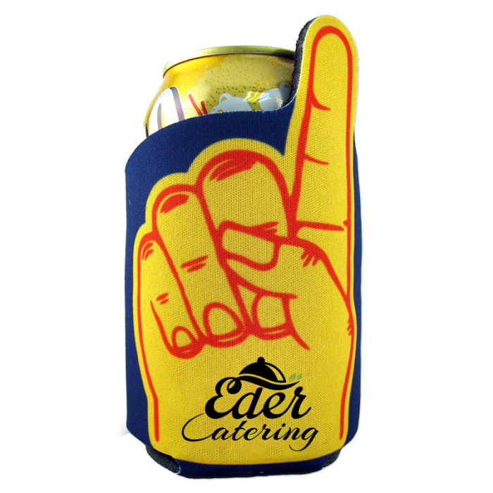 Custom USA Made Dye Sub 1 Finger Shaped Coolers