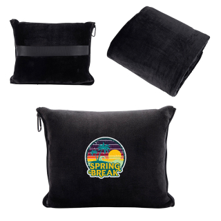 Cuddle Micro Plush Travel Blankets with Attachable...