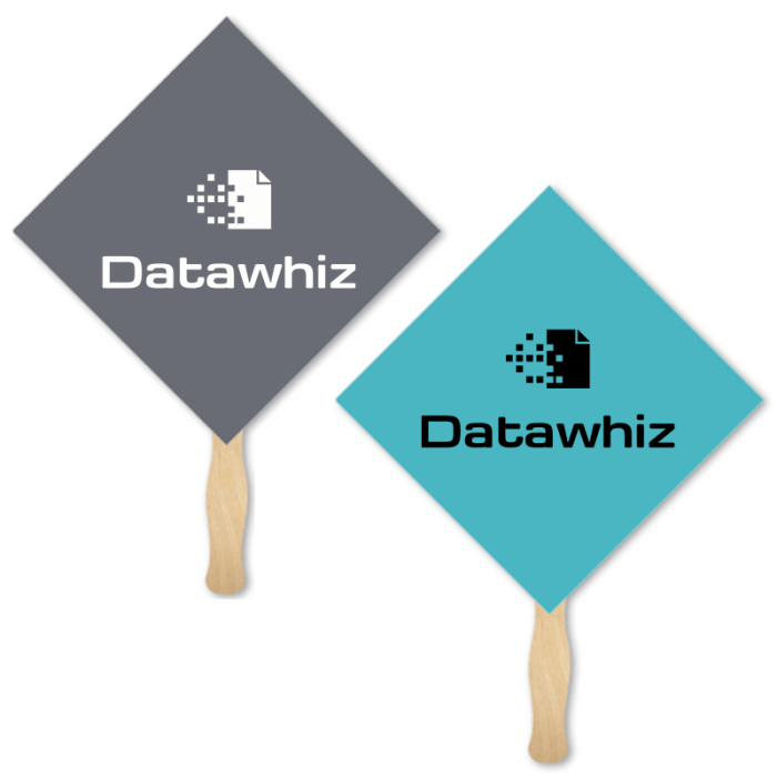 Customized Diamond Sandwich Hand Fans 